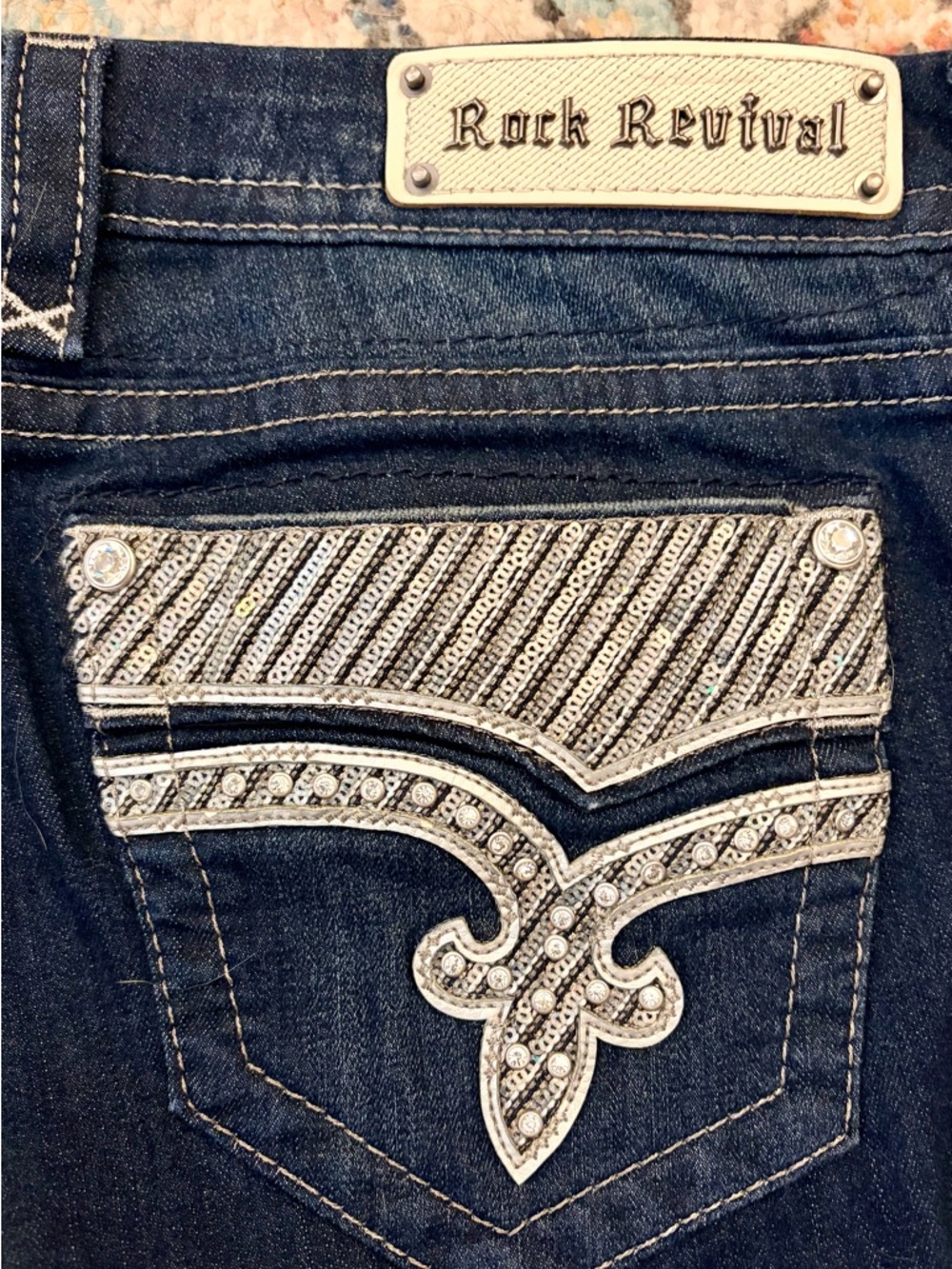 Rock Revival Klarry Boot Stretch Jeans Size 33 LIKE NEW - Picture 2 of 6